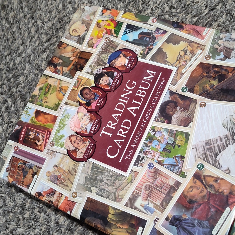 American girl trading card album and cards